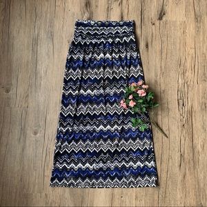 AB Studio | Chevron Maxi Skirt